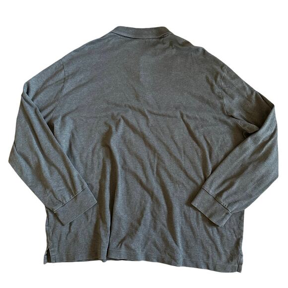 Men’s Polo Ralph Lauren Classic Fit Gray Pony Long Sleeve Shirt Size XXL STAIN - Picture 2 of 6